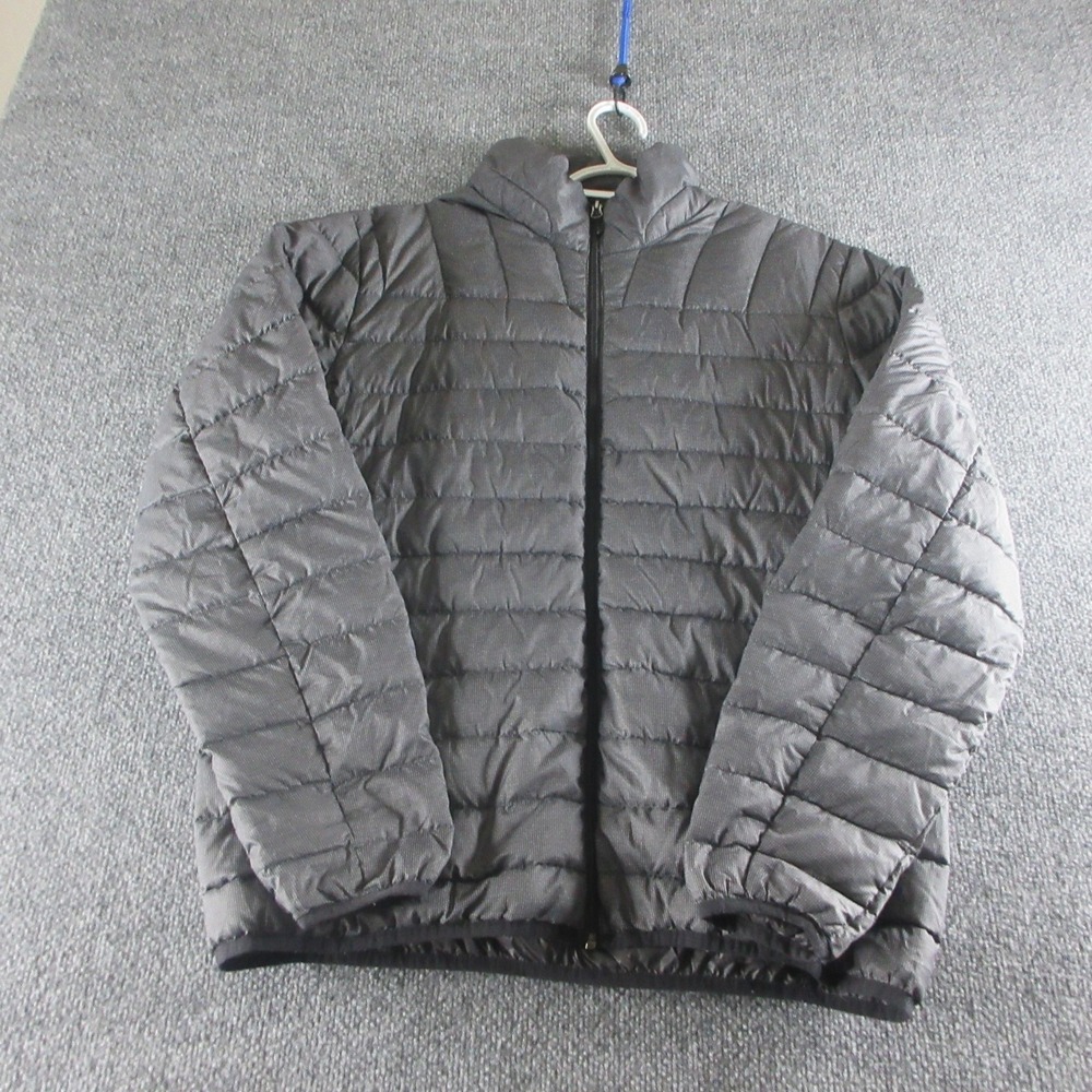 Hawke & Co. Jacket Mens L Gray Down Puffer Insulated Lightweight Outdoor Hiking